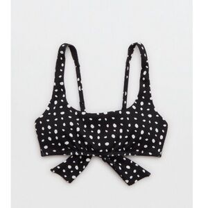 Aerie Ribbed Tie Back Scoop Bikini Top